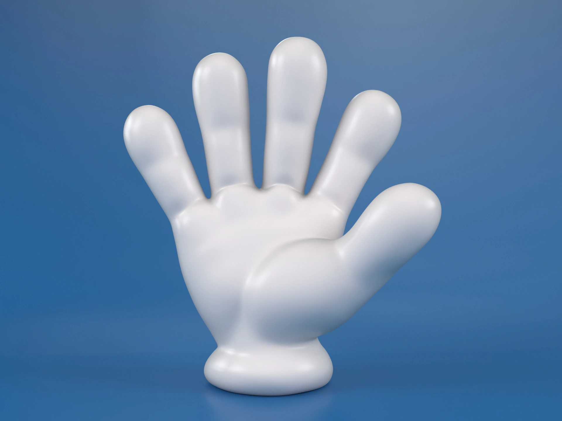 Cartoon Hand 5 Fingers 3D Print Model .c4d .max .obj .3ds .fbx .stl .blend 