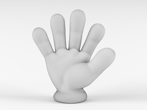 Cartoon Hand 5 Fingers 3D Принт Модель