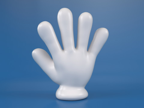 Cartoon Hand 5 Fingers 3D Принт Модель