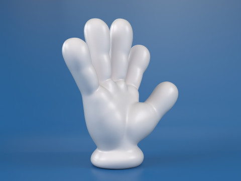 Cartoon Hand 5 Fingers 3D Принт Модель