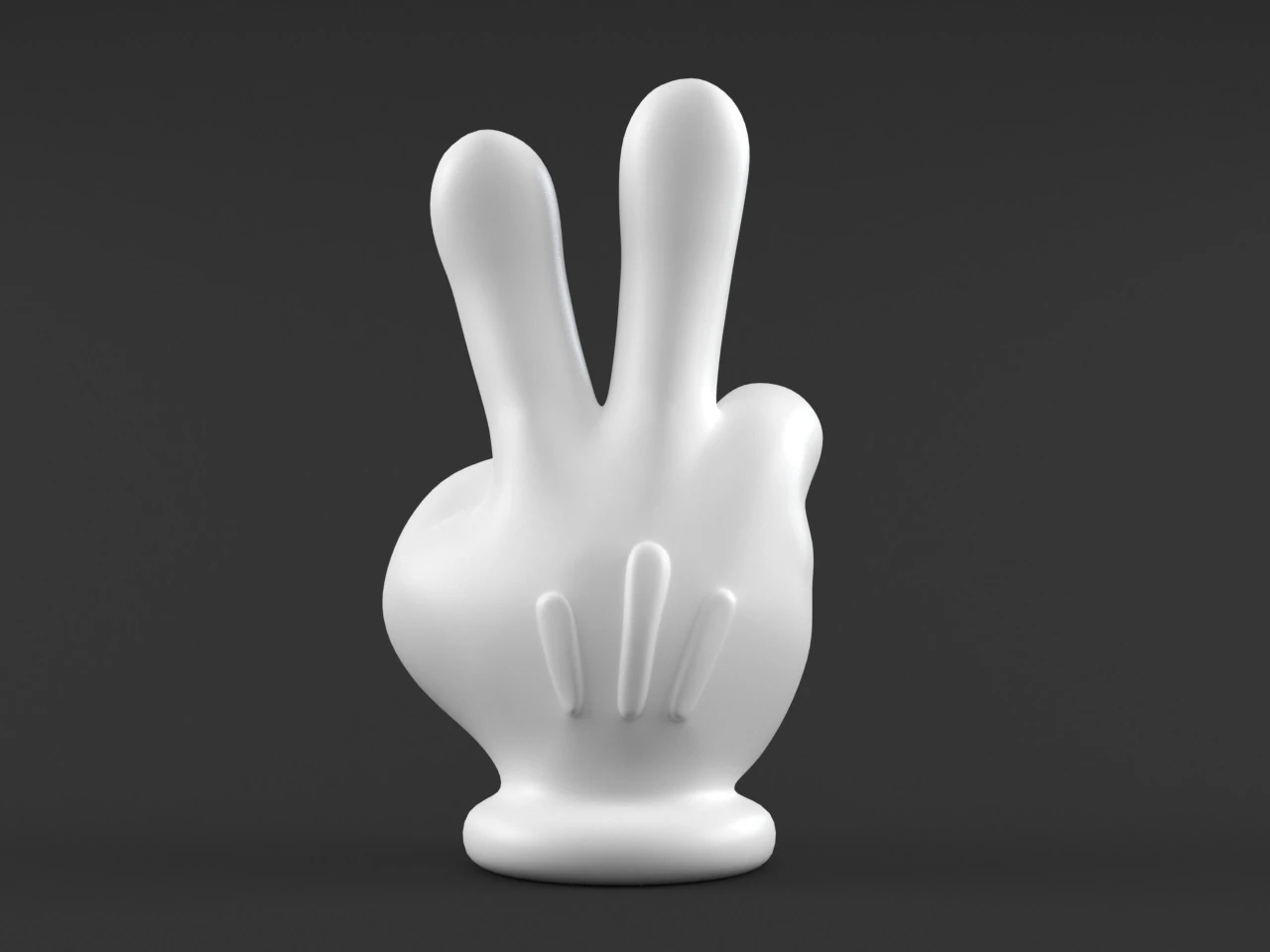 Mickey Hand - Victory 3D Print Model .c4d .max .obj .3ds .fbx .stl .blend 