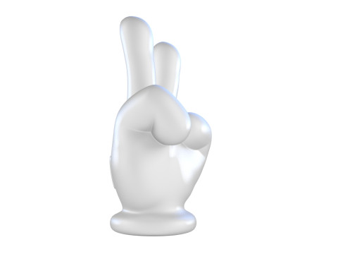 Mickey Hand - Victory 3D प्रिंट मॉडल