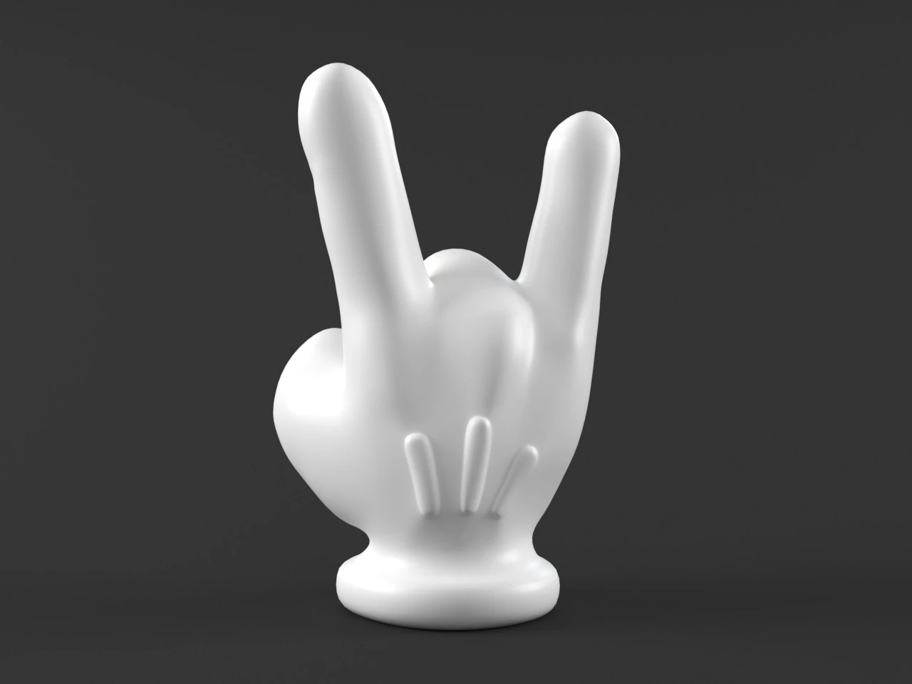 Mickey Hand - ILY 1 3D Print Model .c4d .max .obj .3ds .fbx .stl .blend 