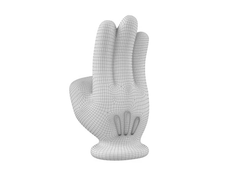 Mickey Hand - Palm 1 3D Print Model