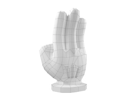 Mickey Hand - Palm 1 3D Print Model