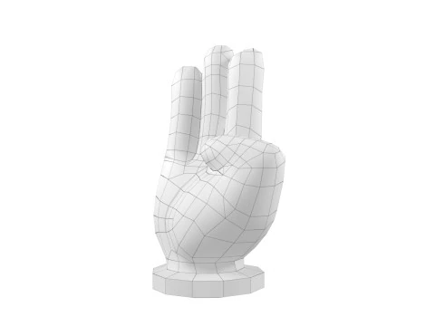 Mickey Hand - Palm 1 3D Print Model