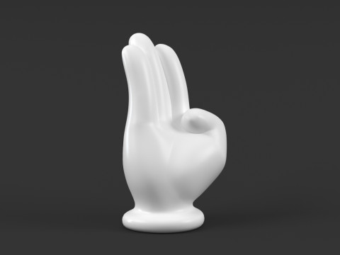 Mickey Hand - Palm 1 3D 프린트 모델