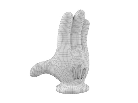 Mickey Hand - Palm 2 3D Print Model