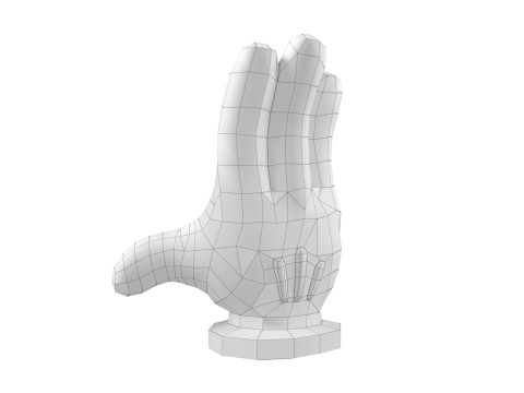 Mickey Hand - Palm 2 Model do druku 3D
