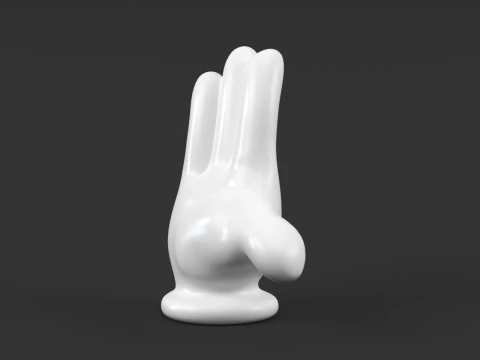 Mickey Hand - Palm 2 3D Print Model