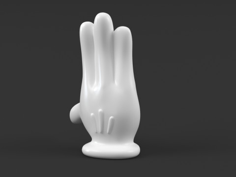 Mickey Hand - Palm 2 Model do druku 3D
