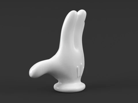 Mickey Hand - Palm 2 3D Print Model