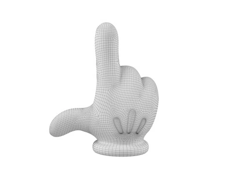 Mickey hand - index finger 3D Print Model