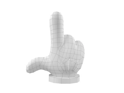 Mickey hand - index finger 3D Print Model