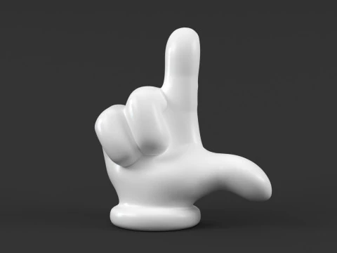 Mickey hand - index finger 3D Print Model