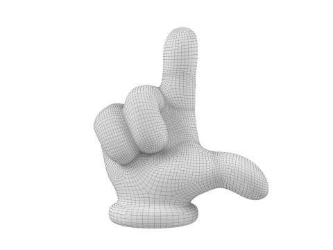 Mickey hand - index finger 3D Print Model