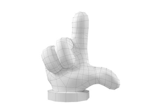 Mickey hand - index finger 3D Print Model