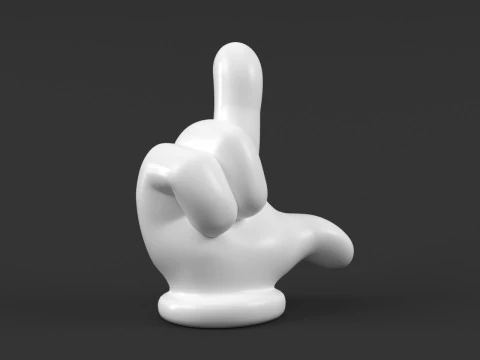 Mickey hand - index finger 3D Print Model