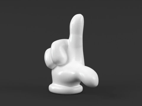 Mickey hand - index finger 3D Print Model