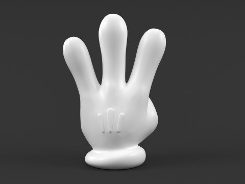 Mickey Hand - Three 3D प्रिंट मॉडल