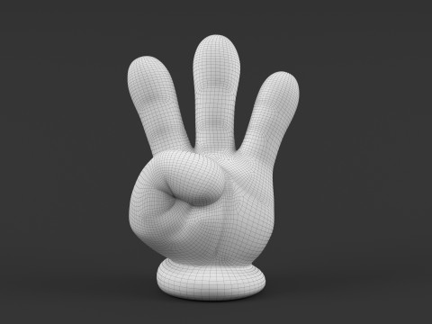 Mickey Hand - Three 3D प्रिंट मॉडल