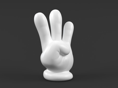 Mickey Hand - Three 3D प्रिंट मॉडल