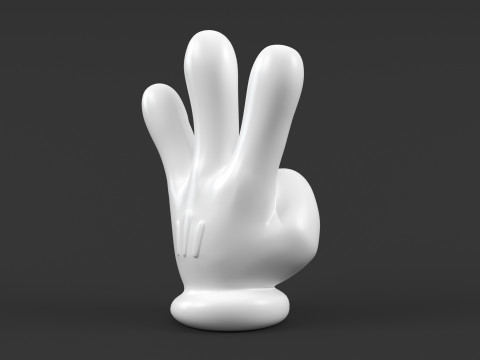 Mickey Hand - Three 3D प्रिंट मॉडल