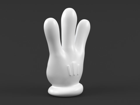 Mickey Hand - Three 3D प्रिंट मॉडल