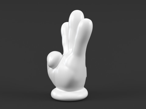Mickey Hand - Three 3D प्रिंट मॉडल