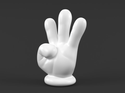 Mickey Hand - Three 3D प्रिंट मॉडल