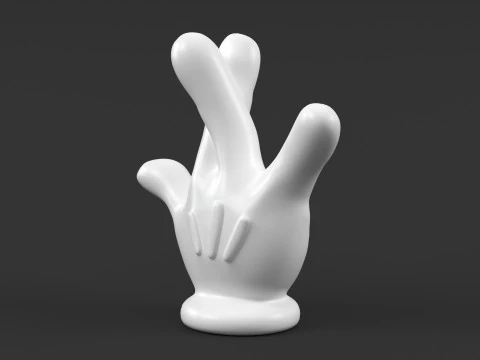 MIckey Hand Cross Palm 3D Print Model