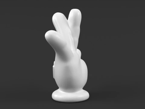 MIckey Hand Cross Palm 3D Print Model