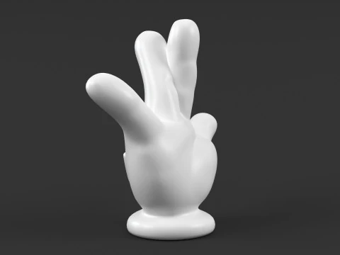 MIckey Hand Cross Palm 3D Print Model