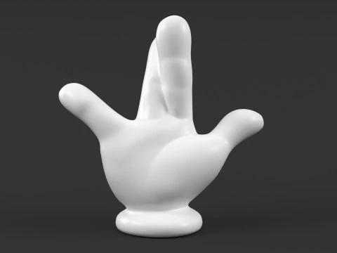 MIckey Hand Cross Palm 3D Print Model