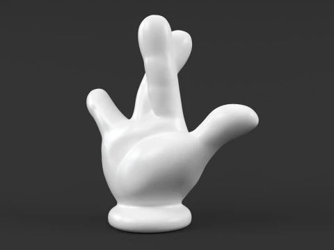 MIckey Hand Cross Palm 3D Print Model
