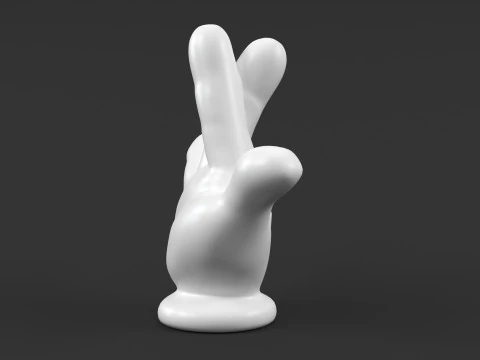 MIckey Hand Cross Palm 3D Print Model