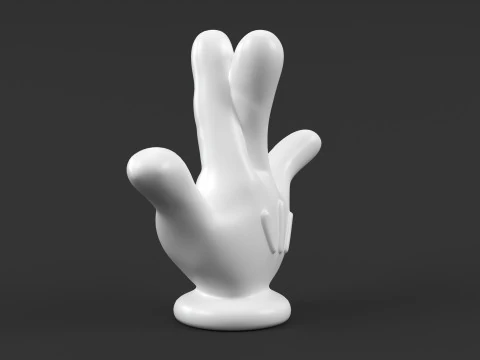 MIckey Hand Cross Palm 3D Print Model