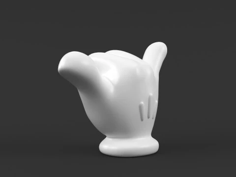 Mickey Hand - Shaka v2 3D Print Model