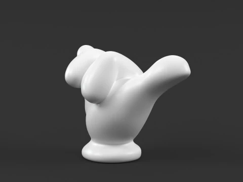 Mickey Hand - Shaka v2 3D Print Model
