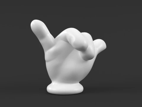 Mickey Hand - Shaka v2 3D Print Model