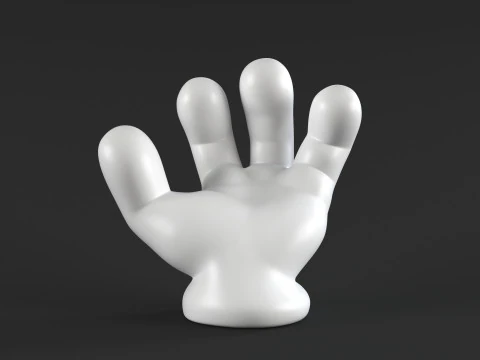 Mickey Hand &ndash; W&uuml;tend 3D Druckmodell