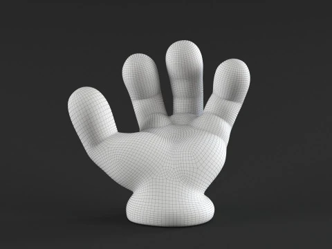 Mickey Hand - Angry 3D Print Model