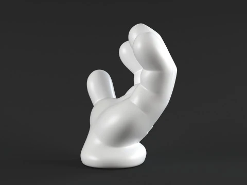 Mickey Hand - Angry 3D Print Model