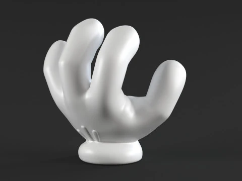 Mickey Hand - Angry 3D Print Model