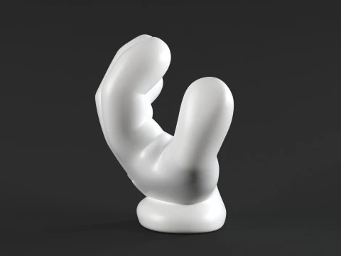 Mickey Hand - Angry 3D Print Model