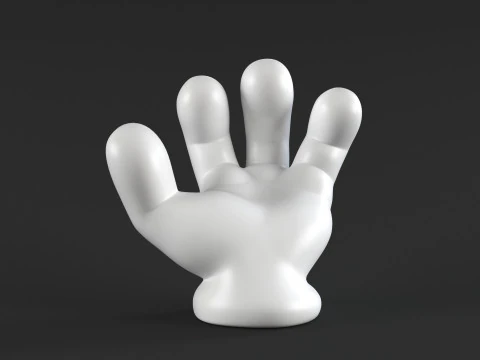 Mickey Hand - Angry 3D Print Model