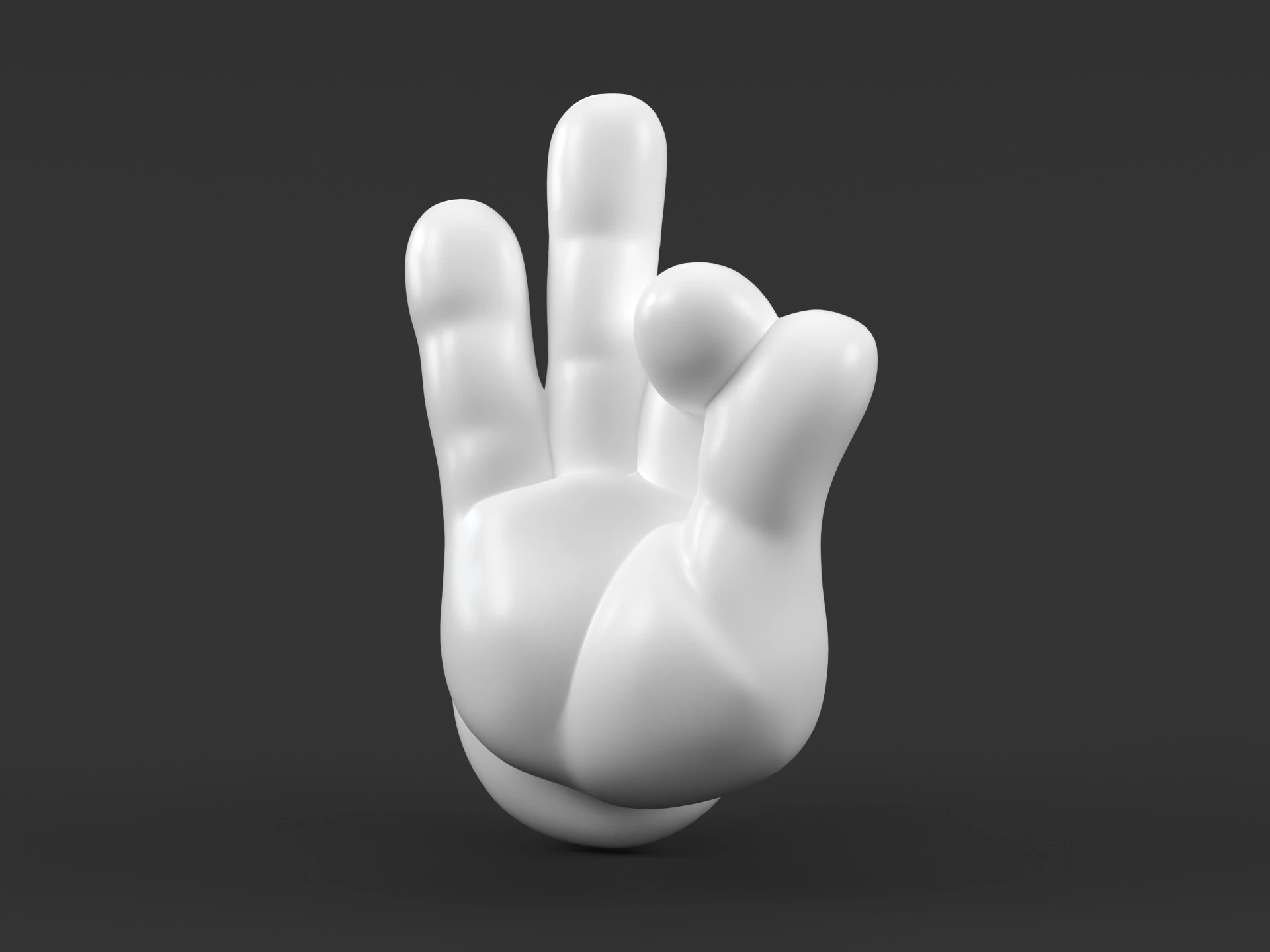 Mickey Hand Buddha 3D Print Model .c4d .max .obj .3ds .fbx .stl .blend 