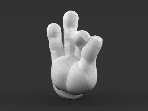 Mickey Hand Buddha 3D Print Model