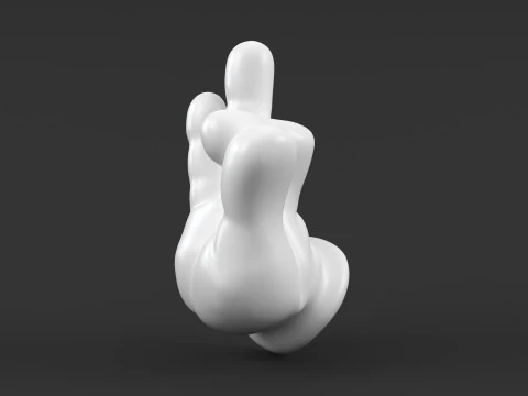 Mickey Hand Buddha 3D Print Model