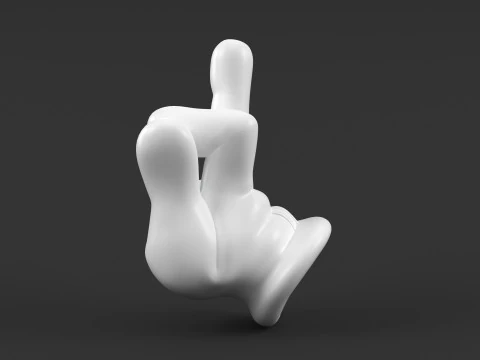 Mickey Hand Buddha 3D Print Model